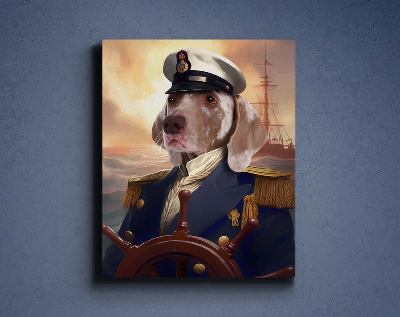 The top Captain | Personalized Pet Canvas