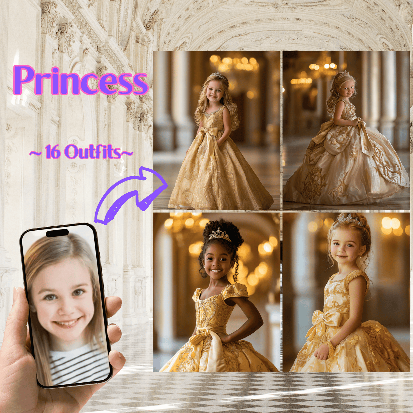 Princess in Yellow Dress - Girl