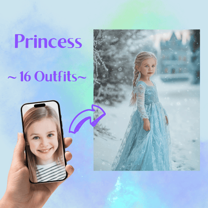 Princess in Blue Dress - Girl