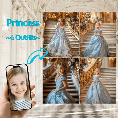 Princess in Blue Dress - Girl