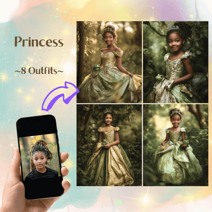 Princess in Green Dress - Girl