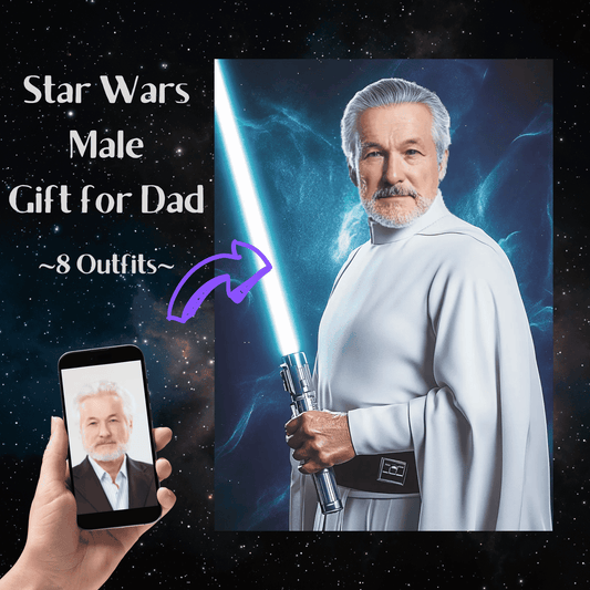 Star Wars Older Male Portrait - Gift for Dad