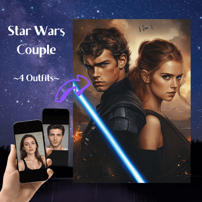 Star Wars Couple Portrait (Yellow Background)