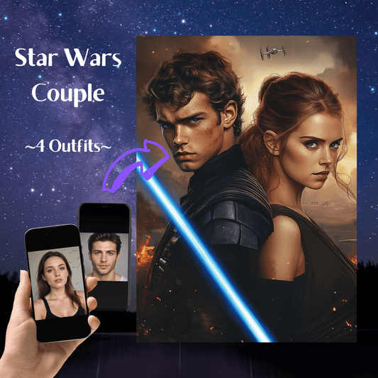 Star Wars Couple Portrait (Yellow Background)