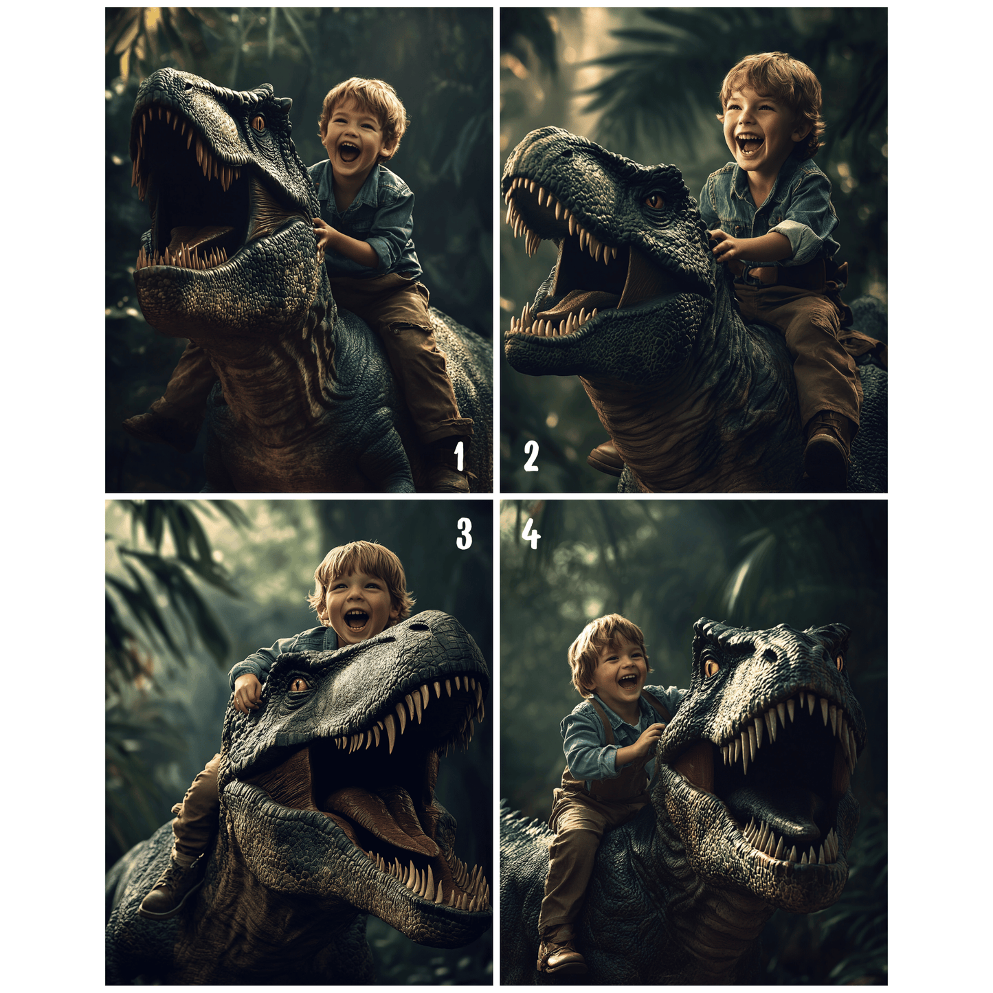 Jurassic Park, Boy Riding a Dinosaur