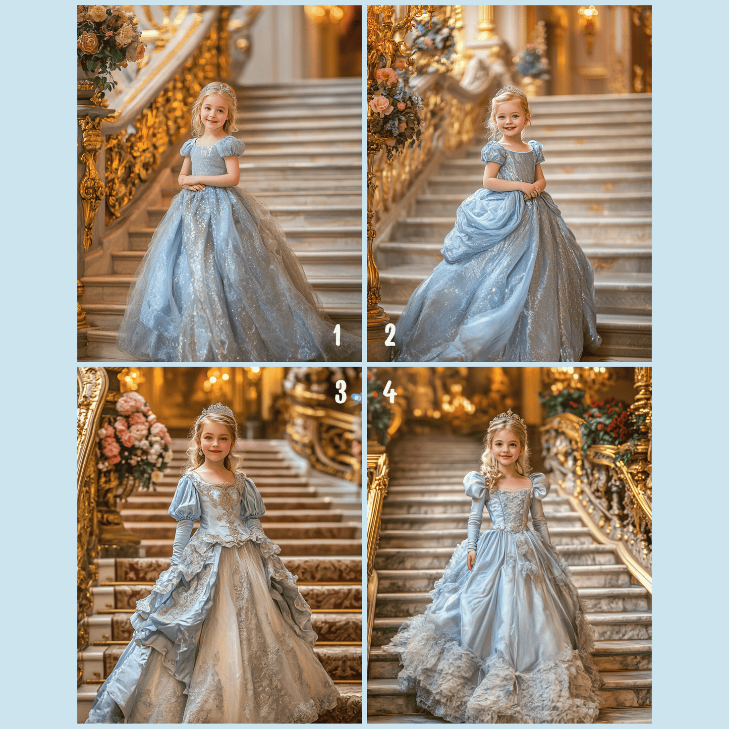 Princess in Blue Dress - Girl