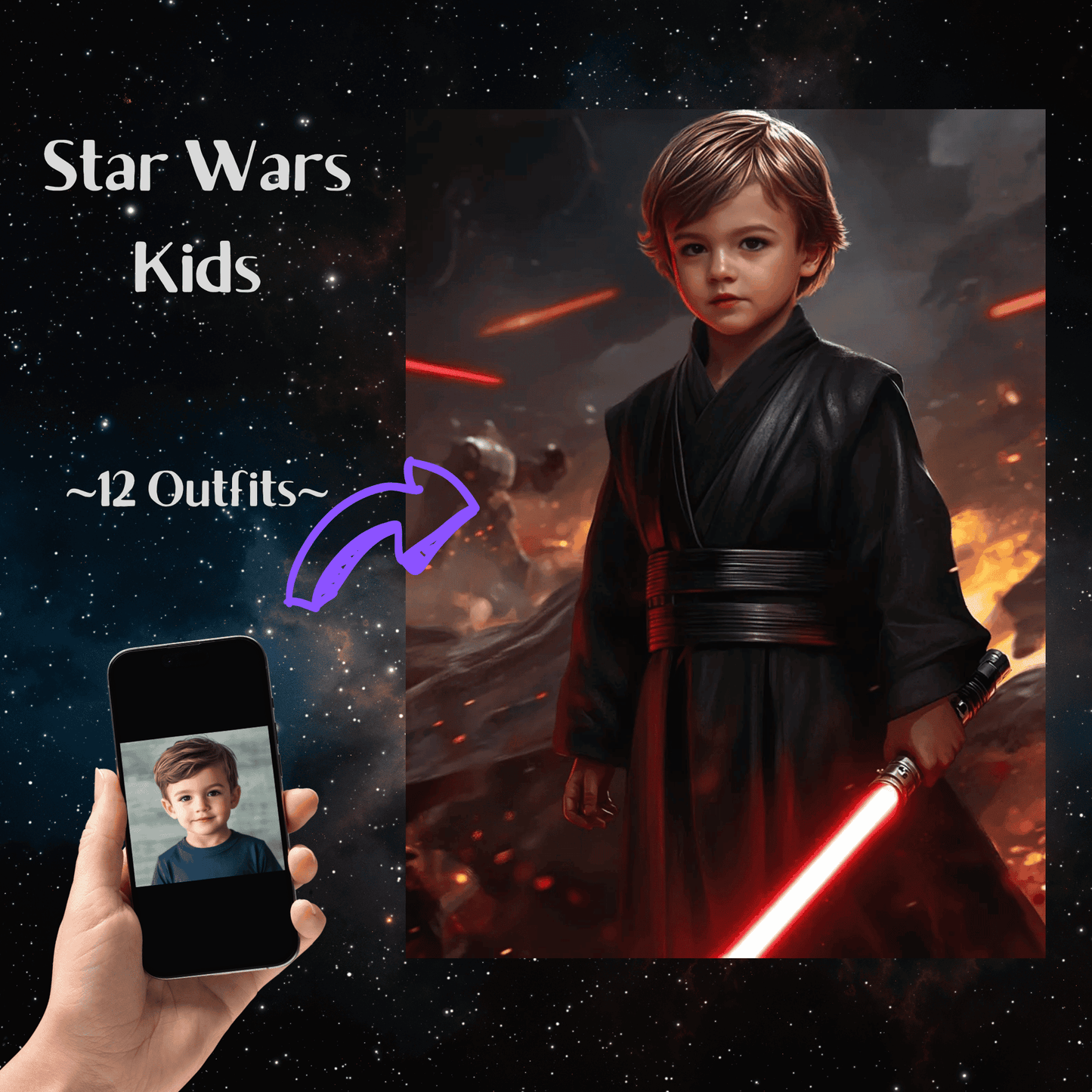 Star Wars Children Portrait (in the Battlefield)