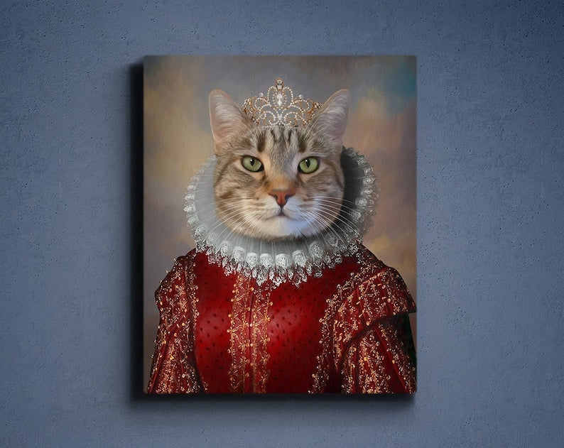 Custom Princess Pet Portrait