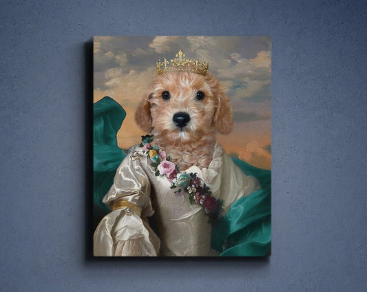 Custom Princess Pet Portrait