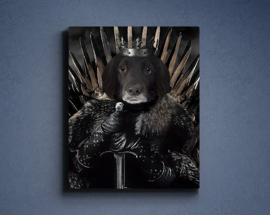 Custom Pet Portrait, Game of Thrones, King in the North, Jon Snow