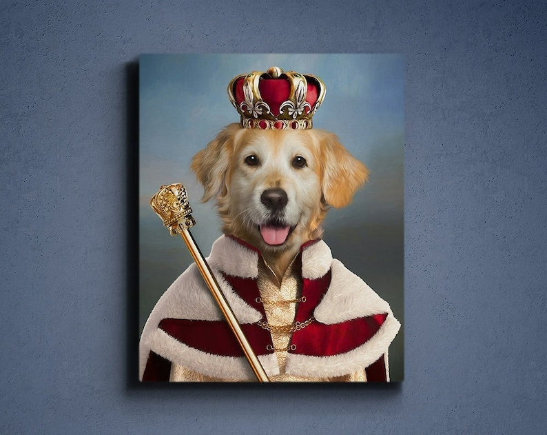 Custom King Pet Portrait