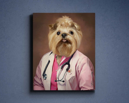 Custom Doctor Pet Portrait