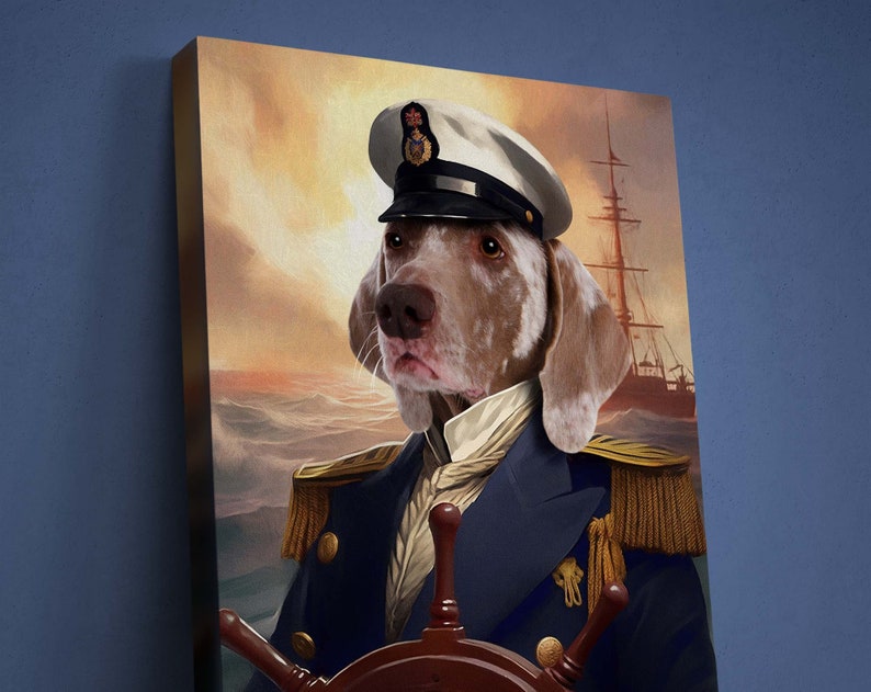 Custom Captain Pet Portrait