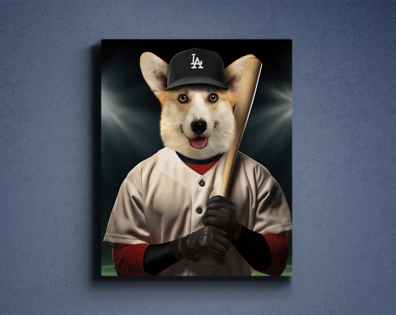 Custom Baseball Pet Portrait