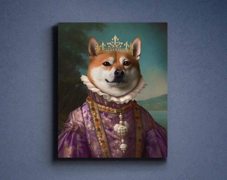 Custom Queen Dog Portrait