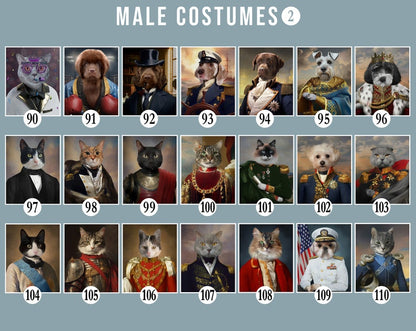 Custom Gentleman Cat Portrait