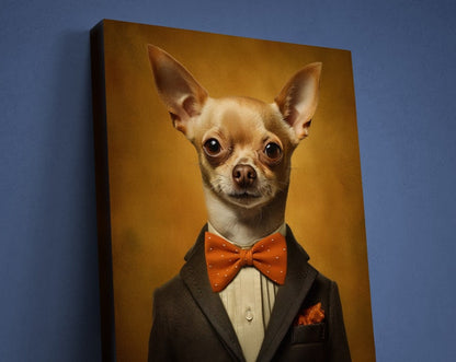 Custom Suit Dog Portrait