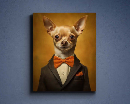 Custom Suit Dog Portrait