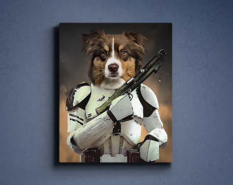 Custom Star Wars Stormtrooper Pet Portrait