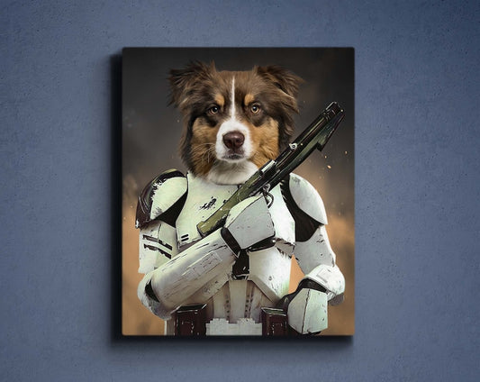 Custom Star Wars Stormtrooper Pet Portrait