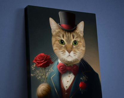 Custom Gentleman Cat Portrait