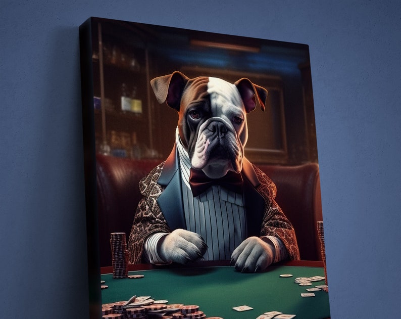 Custom Gambler Pet Portrait