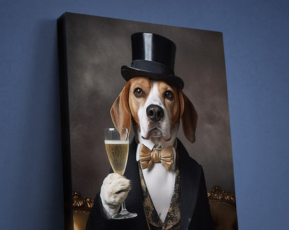 Custom Gentleman Dog Portrait