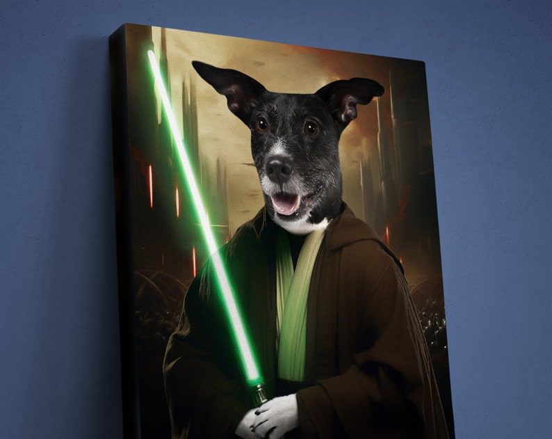 Custom Star Wars Jedi Pet Portrait