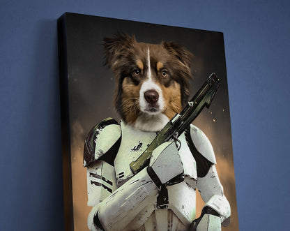 Custom Star Wars Stormtrooper Pet Portrait