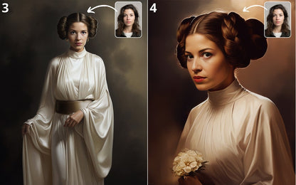 Star Wars Princess Leia Female Portrait