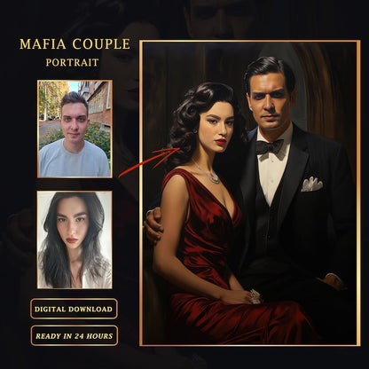 Mafia Couple Portrait