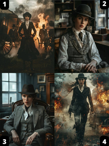 English Gangster Female Portrait