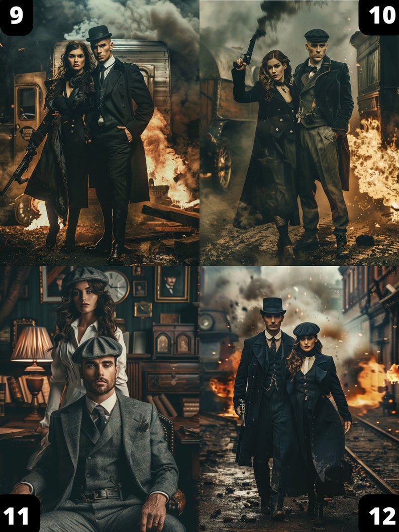 English Gangster Couple Portrait