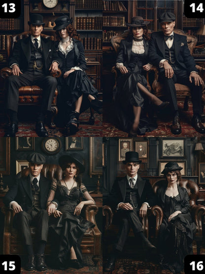 English Gangster Couple Portrait