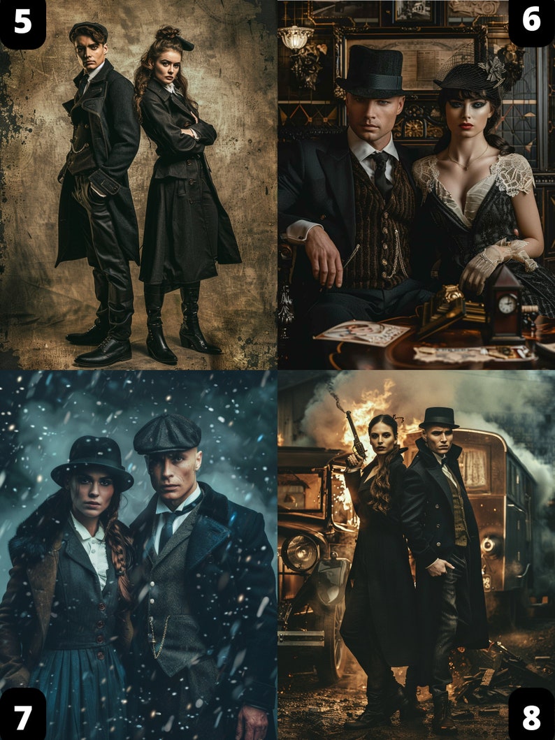 English Gangster Couple Portrait