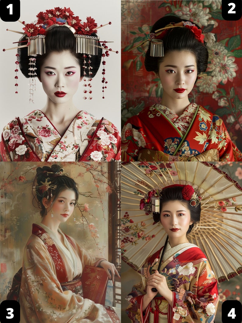 Geisha Traditional Japanese Lady Portrait - Female