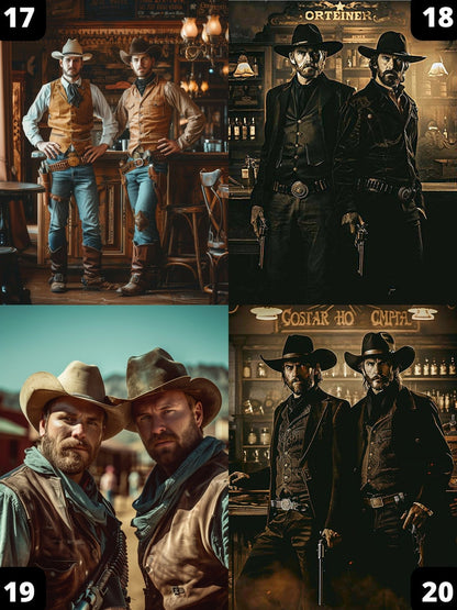 Cowboy Brothers Portrait