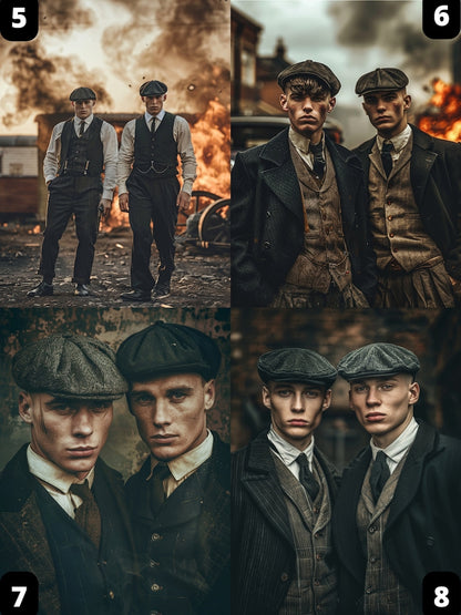 English Gangster Brothers Portrait