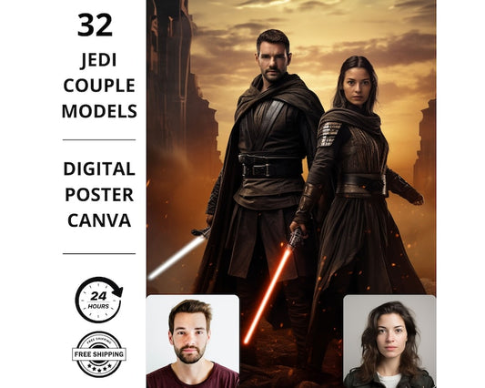 Star Wars Jedi Couple Portrait