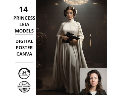 Star Wars Princess Leia Female Portrait