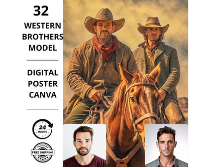 Cowboy Brothers Portrait