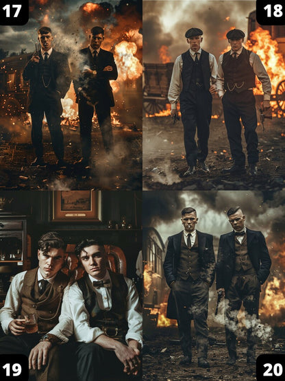 English Gangster Brothers Portrait