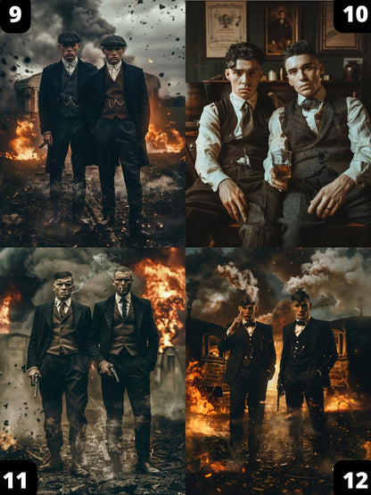 English Gangster Brothers Portrait