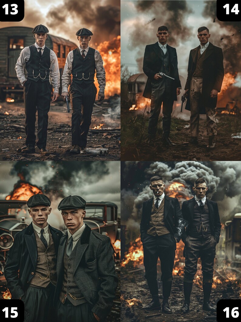 English Gangster Brothers Portrait