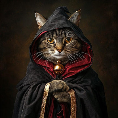 Cat Wizard with Cloak - Halloween Special